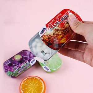 วิตามินซีแบบผงผสมผลไม้ ผลิตภายใต้แบรนด์ของลูกค้า (OEM) บรรจุในกล่องมิ้นท์แบบกระป๋อง ลูกอมแข็ง ปราศจากน้ำตาล น้ำหนัก 12 กรัม บรรจุในกล่องสวยงาม - Product Image 3