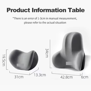 Cuscino di Supporto Lombare per Sedile Auto di Lusso con Cuscino Cervicale in Memory Foam, Poggiatesta Morbido - Product Image 6