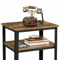 Dernier modèle de table à thé carrée en bois Table basse centrale moderne en stratifié Table d'appoint de canapé d'angle en fer noir de luxe
