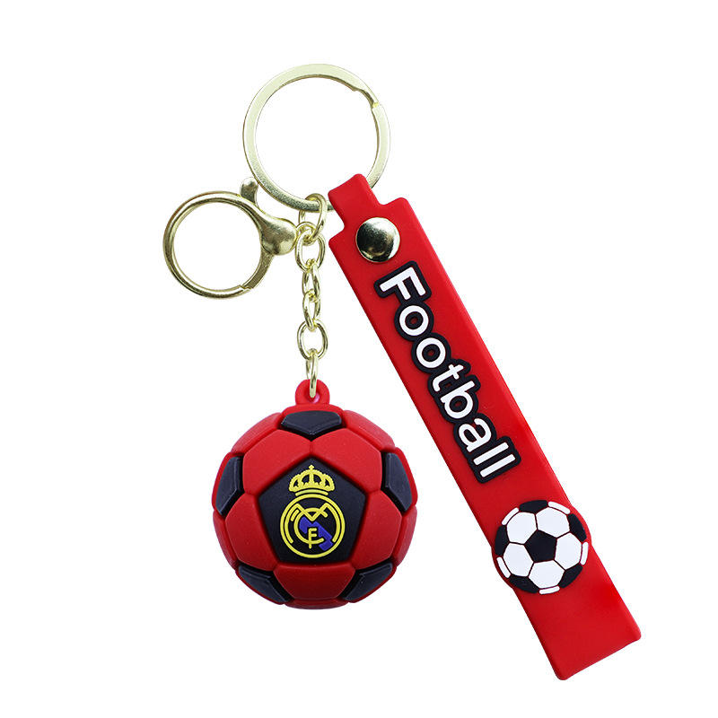 porte-clés poupée de football rouge