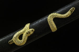 Sabres Longquan de 110 cm, forgés à la main, en une seule pièce, sabres ornementaux Serpent Doré, sabres samouraï fins, ornements, katanas en acier à haute teneur en carbone - Product Image 6