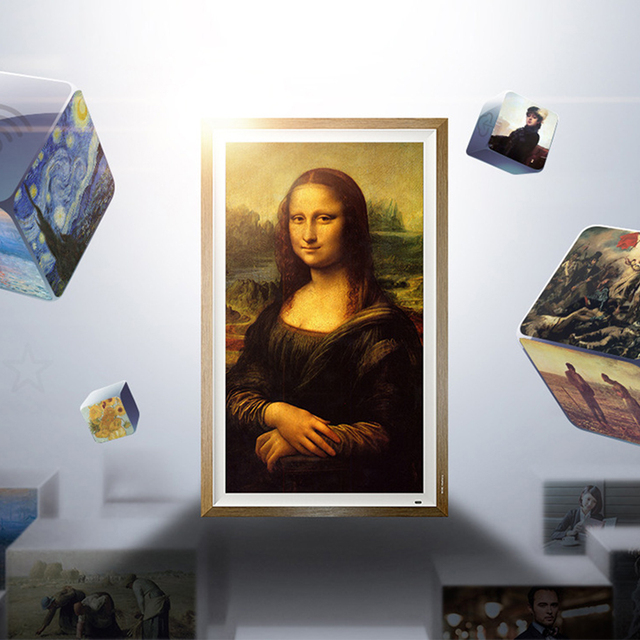 Custom Size Wall-Mounted Digital Photo Frame Solid Wood Smart Advertising Machine Digital Electronic Art Painting Lcd Screen
