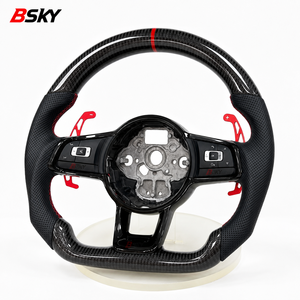 Volante Deportivo R-Line de Cuero y Fibra de Carbono para Entrega Rápida para Volkswagen VW Golf 4 5 6 7 7.5 8 MK4 5 6 7 7.5 8 R <span class=keywords><strong>GTI</strong></span> GTD GTE - Product Image 4