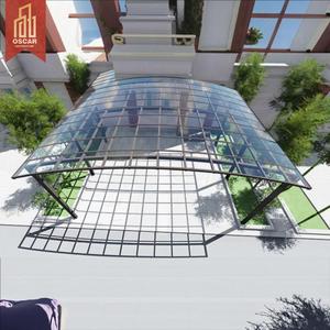 Auvent <span class=keywords><strong>de</strong></span> terrasse extérieur en aluminium avec structure en acier et abri <span class=keywords><strong>de</strong></span> voiture, idéal pour le stationnement et les rassemblements en extérieur - Product Image 1