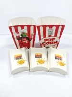 Großhandel Fettabweisende Recycelte Kraft-Popcorn-Papiertüten Flachbox-Design Biologisch Abbaubare Snack-Verpackung für Popcorn-Lebensmittel