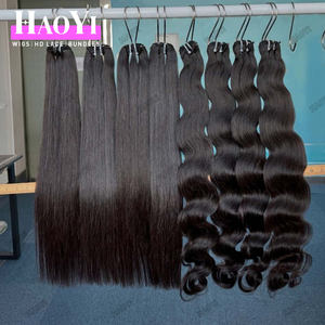 未加工的生人类发束批发供应商印度束原始角质层对齐头发供应商12A级印度生发束 - Product Image 1