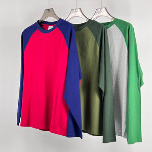 T-<span class=keywords><strong>shirt</strong></span> à manches raglan en coton lourd 270GSM, <span class=keywords><strong>couleur</strong></span> contrastée, t-<span class=keywords><strong>shirt</strong></span> basique pour homme, vente chaude - Product Image 3