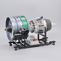 1/10 Design moderne métal Jet Turbine moteur assemblage bricolage Kit Double arbre Turbofan jouet cadeau pour anniversaire ou anniversaire