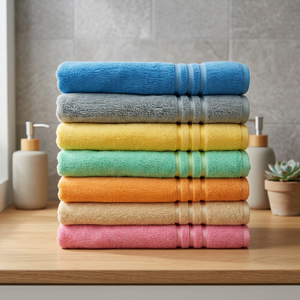 Juego de Toallas de Baño para Adultos, 100% Algodón Tejido, Secado Rápido, Absorbentes, Color Sólido, Rectangulares, para Hogar, Hotel, Spa - Product Image 2