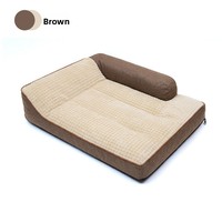 Großes Hundebett mit Solidem Muster, Abnehmbarer Waschbarer Haustiermatte, Orthopädisches Winter-Hundebett, Hundematte zum Schlafen