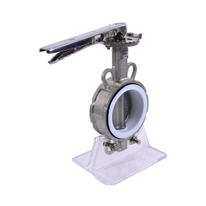 โรงงานจีน ราคาดีที่สุด ผลิตตามสั่ง ซีล PTFE แบบหนีบสแตนเลส ทนอุณหภูมิสูง ทนสารเคมี D71F-16P วาล์วผีเสื้อแบบ Low Butterfl - Product Image 5