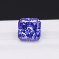 Zircon cubique synthétique de couleur Tanzanite spéciale, taille glace pilée, 6x6mm-13x13mm, taille carrée à coins, effet brillant