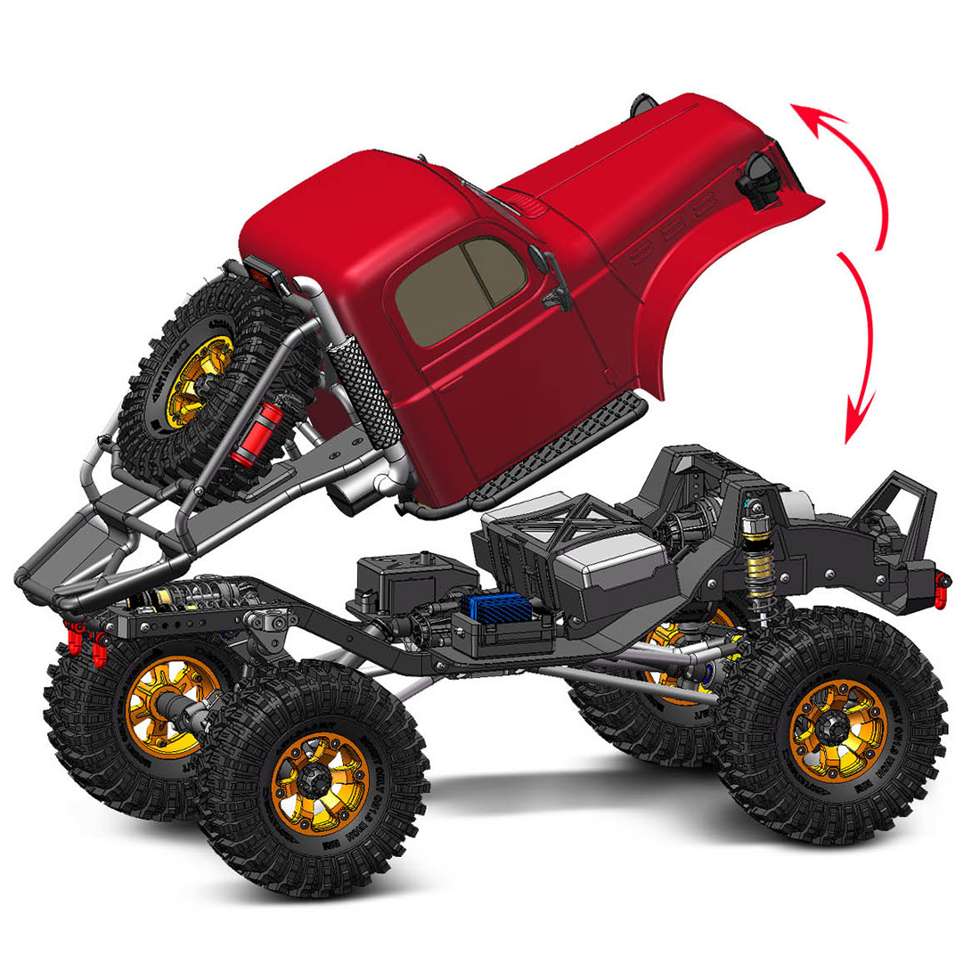 RGT 1/10 RC RTR EX86010-JK Off-road Monster Crawler Climbing