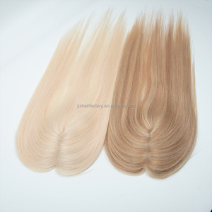 Topper de Cabello Humano Ruso de 3x5 Pulgadas para Mujer, Listo para Enviar de Fábrica, con Cutícula Completa Alineada, Base de Seda con Parte Libre y Trama - Product Image 4