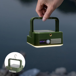 Lampe de camping LED à énergie solaire 6000K lumière du jour IP44 étanche rechargeable par USB batterie au lithium à intensité variable montage mural éclairage extérieur - Product Image 5