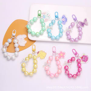 سلسلة مفاتيح ملونة بلون أكريليك مطرزة بدلاية لطيفة برسومات كرتونية لوحة تحمل اسم سماعة رأس علبة تغليف سيارات أنيمي للزينة - Product Image 1