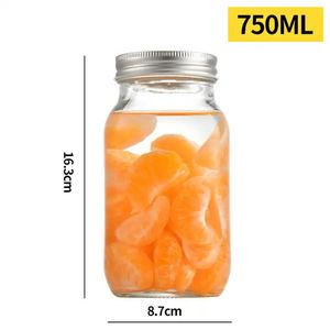 Hot Bán Rộng Miệng 4Oz 8Oz 12Oz 16Oz 32Oz Cấp Thực Phẩm Thủy Tinh Thợ Jar Cho Đóng Hộp Mứt Lưu Trữ Jar - Product Image 5