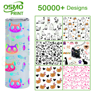 Autocollant UV DTF Osmo motif floral printanier tendance avec enveloppe de transfert UV pour gobelet mince de 20 oz - Product Image 2