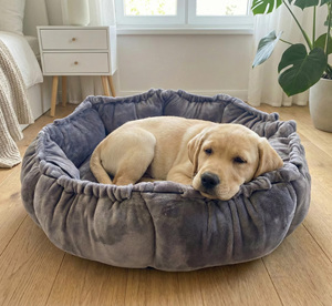 Hochwertiges Abnehmbares Reinigungsgeeignetes Katzen- und Hundebett für den Winter, Dick und Warm, Kristall-Superplüsch Haustierbett - Product Image 1