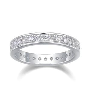 Anello in Oro Bianco con Diamante Taglio Brillante Rotondo Colore G Naturale Classico da Donna per Matrimonio - Product Image 2