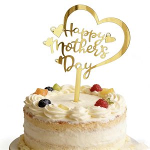 Nouveau Topper de <span class=keywords><strong>Gâteau</strong></span> Joyeuse Fête des Mères <span class=keywords><strong>Anniversaire</strong></span> Doré en Acrylique Haut de Gamme MOM Décoration de <span class=keywords><strong>Gâteau</strong></span> pour Fête Cadeaux Fête des Mères Décoration de Dessert - Product Image 6