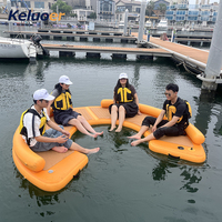 Großhandel Aufblasbare Schwimmende Insel Sommer-Freizeit Schwimmende C-Dock-Plattform Aufblasbares Boot