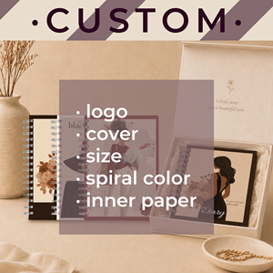 Carnet spirale personnalisé Lifestyle avec miroir A5, design original, pour femme, pages lignées, couverture rigide, carnet de notes tendance - Product Image 2
