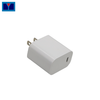 Adaptateur de charge rapide USB Type-C PD 20W QC2.0 OTP OVP Mini chargeur mural avec câble rétractable Prise EU/US Conception en forme de glaçon