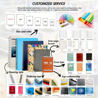 Cuaderno Espiral Personalizado, Bloc de Notas para Oficina y Escuela, Papel de Impresión Blanco Resistente con Diseño de Corazón, Juego de Sobres, Cuaderno Espiral A5