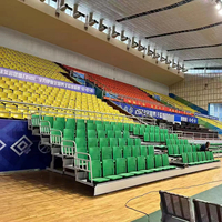 Chaise en plastique creuse à haute densité directe d'usine avec dossier Gratand Seat Indoor Fitness Gym Stadium Utilisation Type de boîte-Vente en gros