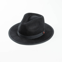 Sombrero Fedora de fieltro de lana 100% con banda de cinta y sombrero de moda de hombre vinculante para personalización de primavera y verano disponible