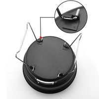 Barbecue pliable en acier au carbone de style coréen Boleefun Premium pour 2-3 personnes, barbecue au charbon de bois avec dispositif de sécurité anti-flamme