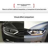 Kit de phares LED complets pour Volkswagen Magotan, avec lentille Bi-LED, clignotants séquentiels, Plug and Play, 6000K, 12V, 35W, 4 styles disponibles