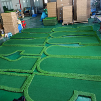 Tapis d'entraînement de golf en herbe artificielle sur mesure, mini-golf, aide à l'entraînement de golf, dispositif de putting sur 18 trous en EVA