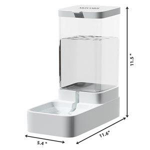 3.8L Automatic Pet Food Water Dispenser Lovely Easy Use <strong>Rounded</strong> <strong>Bowls</strong> for Small Animals Cats <strong>Dogs</strong> Boxed - Product Image 1