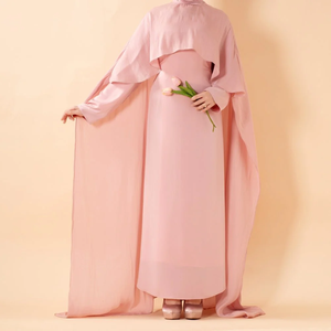 Vestido de Capa Luxuoso Personalizado Fabricante Dubai Turquia Omã Última Moda Modesta Elegante Kimono Abaya para Mulheres - Product Image 2