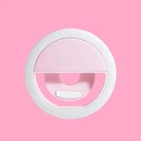 Lumière LED pour selfie de téléphone portable Trois couleurs réglable Contrôle tactile USB Charge Photo Beauty Ring Light pour iphone 17