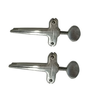 Ouvre-bouche en forme de T en acier inoxydable, instrument dentaire, outil d'ouverture manuel, poignée moletée, couleur argent - Product Image 1