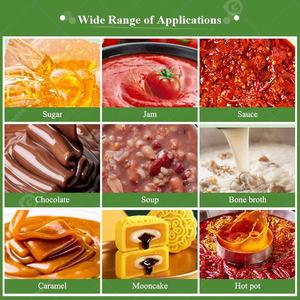 100l peralatan karamel Tiltable aduk Sandwich jaket uap elektrik ketel panci panas minyak untuk memasak untuk kacang - Product Image 6