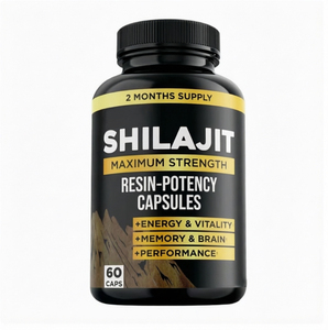 Shilajit Resin Pure Himalayan Organic <strong>Shilajeet</strong> <strong>Capsules</strong> Ashwagandha Ginseng Fulvic Acid Adult 60 <strong>Capsules</strong> Per Bottle OEM ODM - Product Image 1