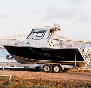 6,25 m de pesca de aluminio barco centro de la cabaña con caminando Color azul - Product Image 1