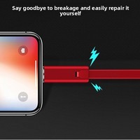 Kabel Data Datar Reborn yang Dapat Dipakai Kembali untuk Konektor /Micro USB Type-C, Pengisian Daya Portabel, Transfer Data Ponsel