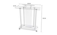 Podio Acrílico Moderno de Gran Tamaño, Transparente, para Conferencias, Escritorio para Presentadores, para Escuelas, Supermercados, Hoteles, Escritorio Luminoso para MC de Bodas