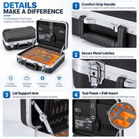 Boîte à outils portable personnalisable, anti-poussière, en alliage d'aluminium, boîtes à équipement, étui personnalisé OEM