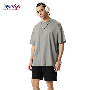 Camiseta de Verano para Hombre, Marca Summer300g, 100% Algodón, Estilo Holgado, Transpirable, Baja Contracción, Alta Calidad, Bordado Urbano - Product Image 4