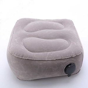 Có thể điều chỉnh chiều cao <span class=keywords><strong>Inflatable</strong></span> thân thiện với môi xách tay máy bay chân chân phần còn lại gối gấp vuông PVC đổ xô chức năng gối - Product Image 3