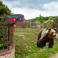 Dispositif répulsif pour animaux infrarouge ABS, alimenté par énergie solaire, étanche, détecteur de mouvement, alarme, 13 sons d'alarme intégrés