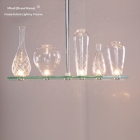 Lustre de restaurant en verre créatif postmoderne, style italien, pour villa, avec douille G9