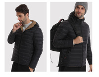Veste matelassée en nylon épais réversible imperméable à fermeture éclair personnalisée OEM, taille plus, décontractée, respirante, pour homme