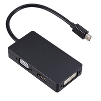 Adaptateur Mini Dp Displayport vers Dvi Vga Hdtv 3 en 1 Hub 1080p convertisseur vidéo pour Imac Apple Macbook Pro Air